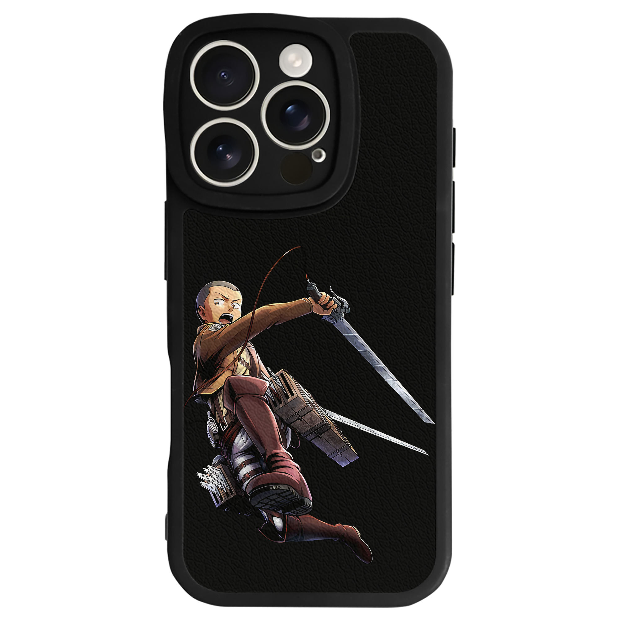 （画像用） 進撃の巨人 コニー·スプリンガー Attack on Titan Connie Springer 【iPhone 16シリーズ対応】シリコンスマホケース（レザー調） 材質：シリコン